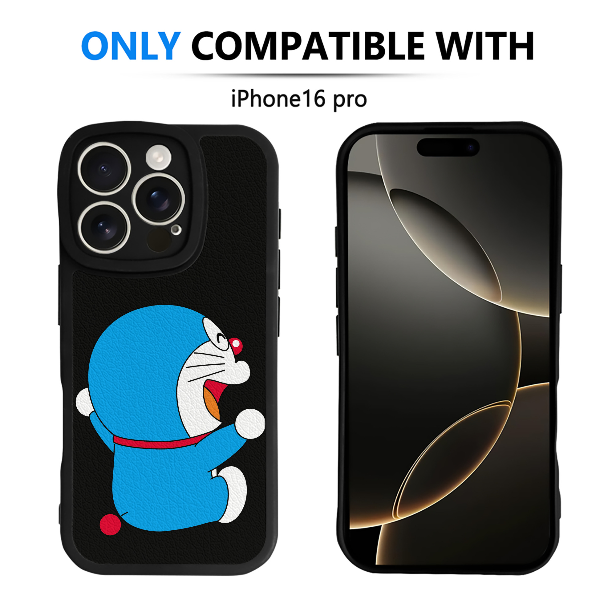 （画像用） ドラえもん Doraemon 【iPhone 16シリーズ対応】シリコンスマホケース（レザー調） 材質：シリコン